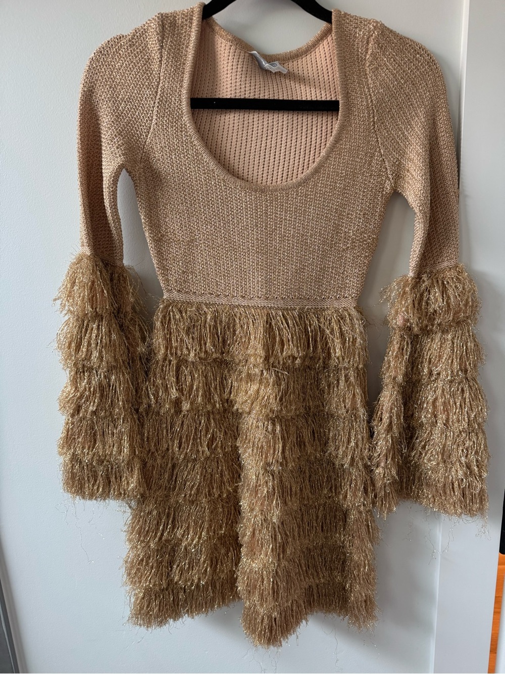 Alice McCall gold fringe dress